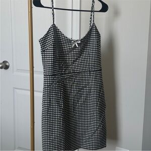 URBAN OUTFITTERS • UO Tahoe Black and White Checkered Mini Dress